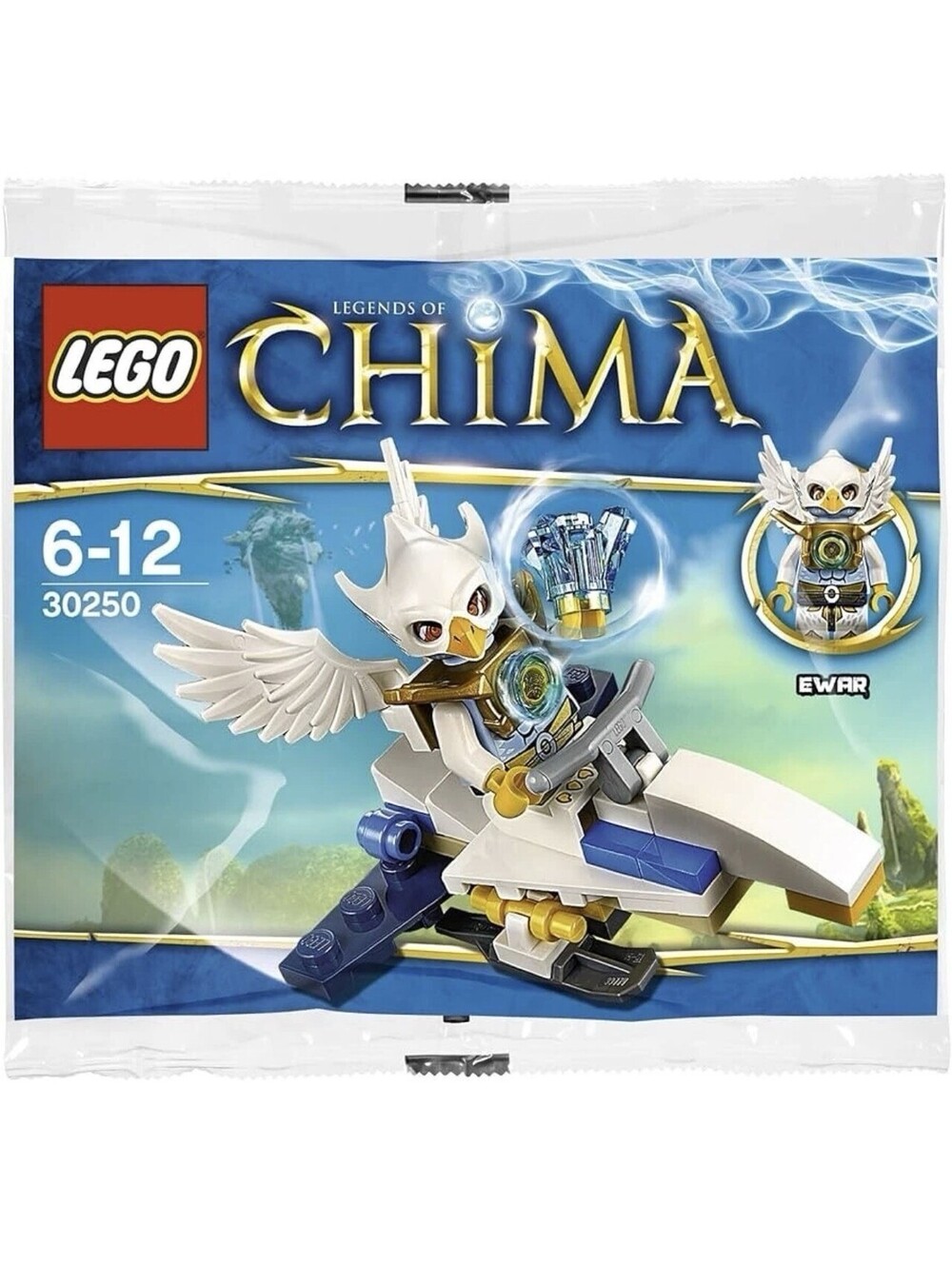 LEGO LEGENDS OF CHIMA: Ewar's Acro Fighter (30250) Retired 33pc Set Ewar Minifig